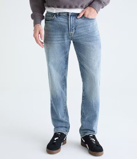 *Aeropostale Straight Premium Air Jean, Medium Wash, Mens 29x32