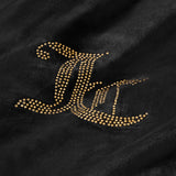 JUICY COUTURE Solid Velour 3pc Comforter Set - Black - Full/QUEEN