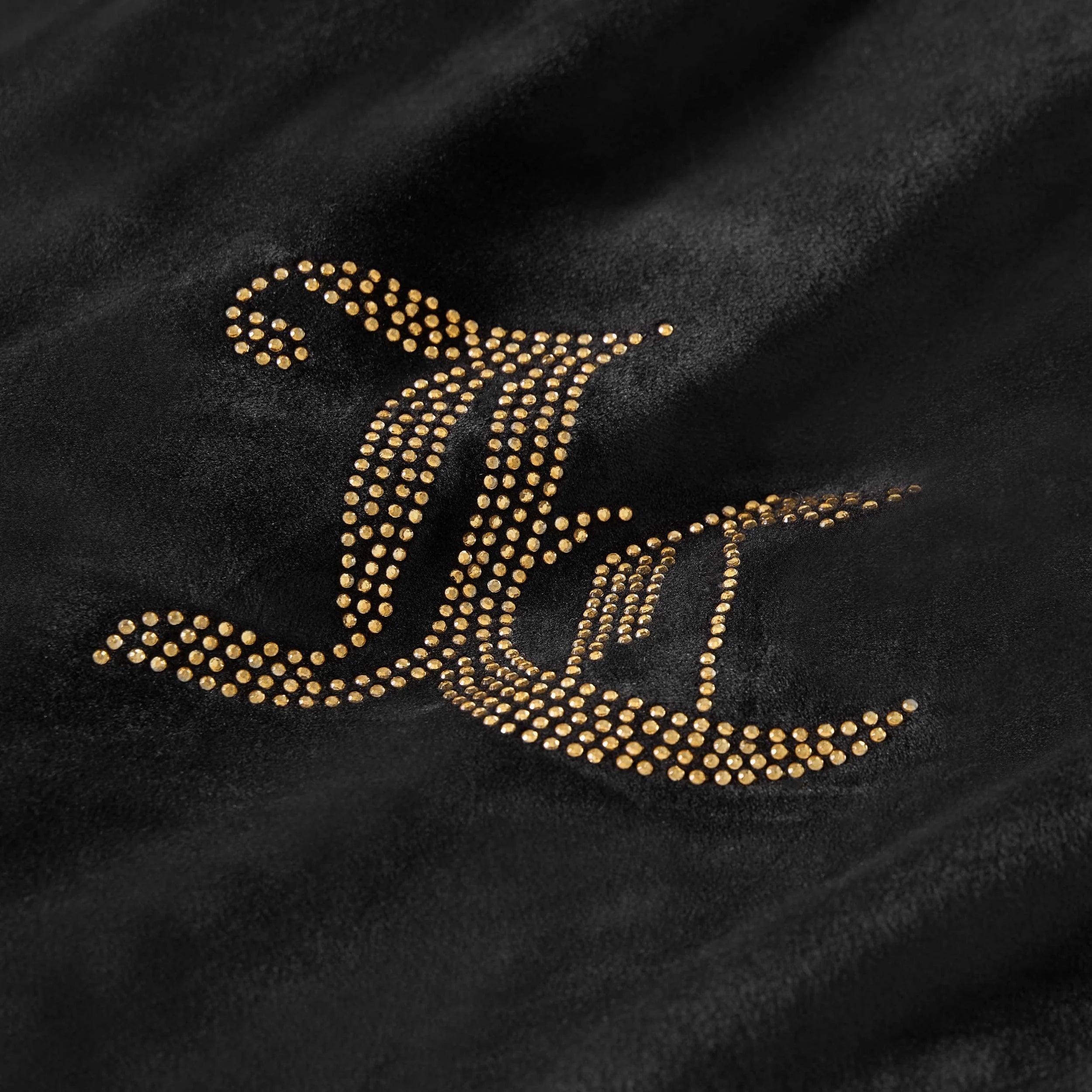 JUICY COUTURE Solid Velour 3pc Comforter Set - Black - Full/QUEEN