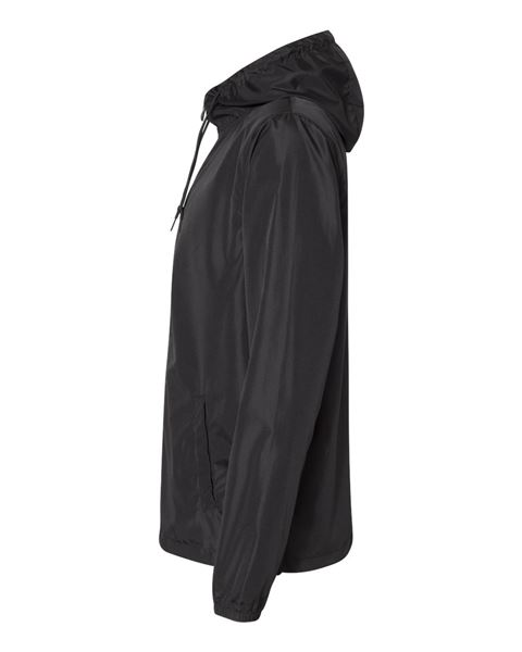 Independent Trading Co. Light Weight Windbreaker Zip Jacket (EXP54LWZ) - Black - XL