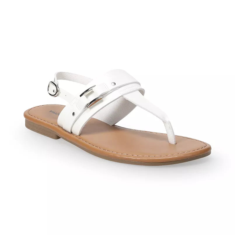 SONOMA GOODS FOR LIFE Karri Women's Shield Thong Sandals - White - 9M