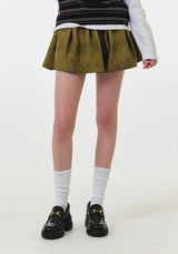Zadie Skirt by Grove - Brown, Khaki - Size Medium