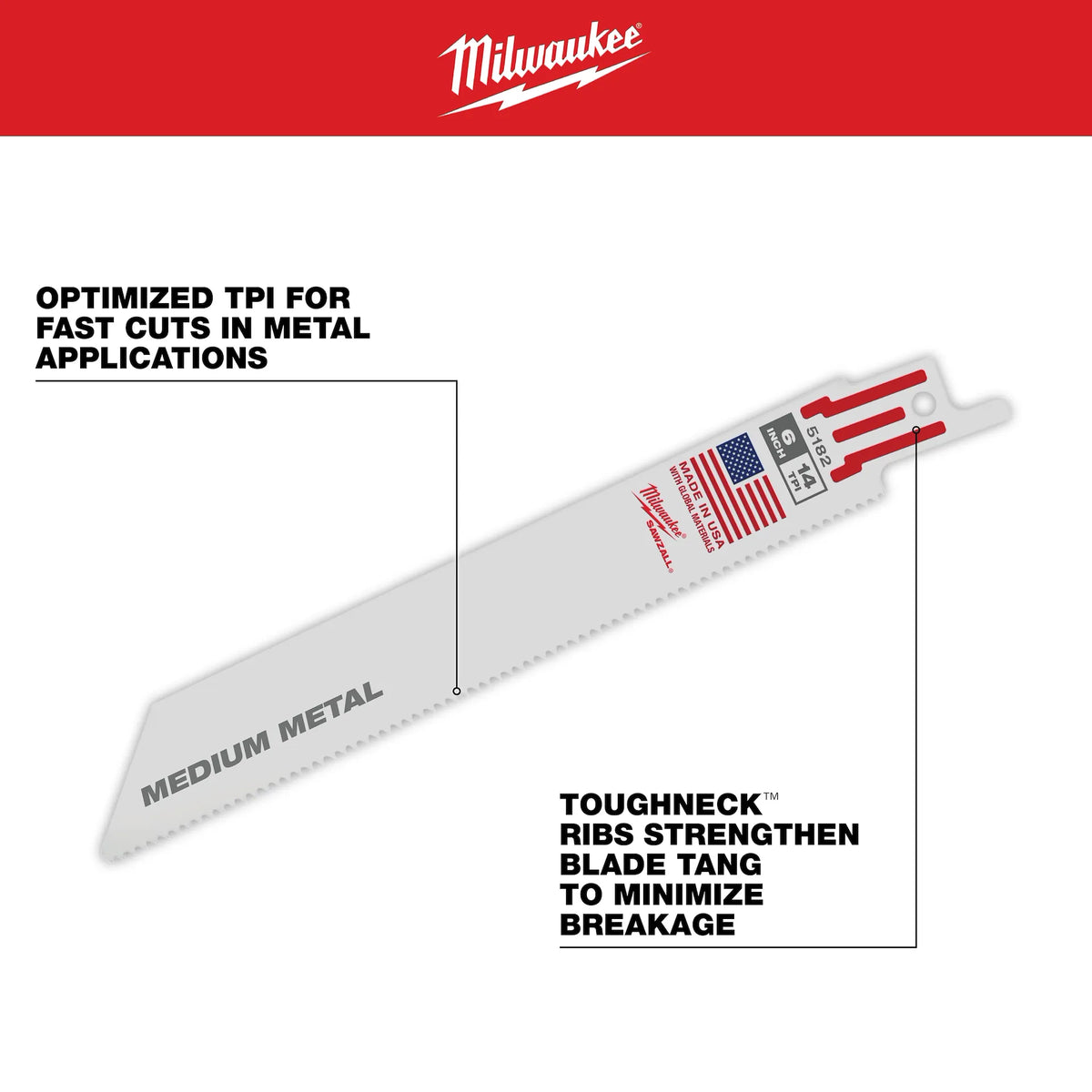 Milwaukee - 10PC General Purpose SAWZALL® Blade Set, 49-22-1110W