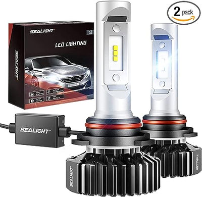 SEALIGHT 9005/HB3 LED Bulbs, LED Light Replacement Kit with Plug and Play, 6000K Xenon White, Pack of 2