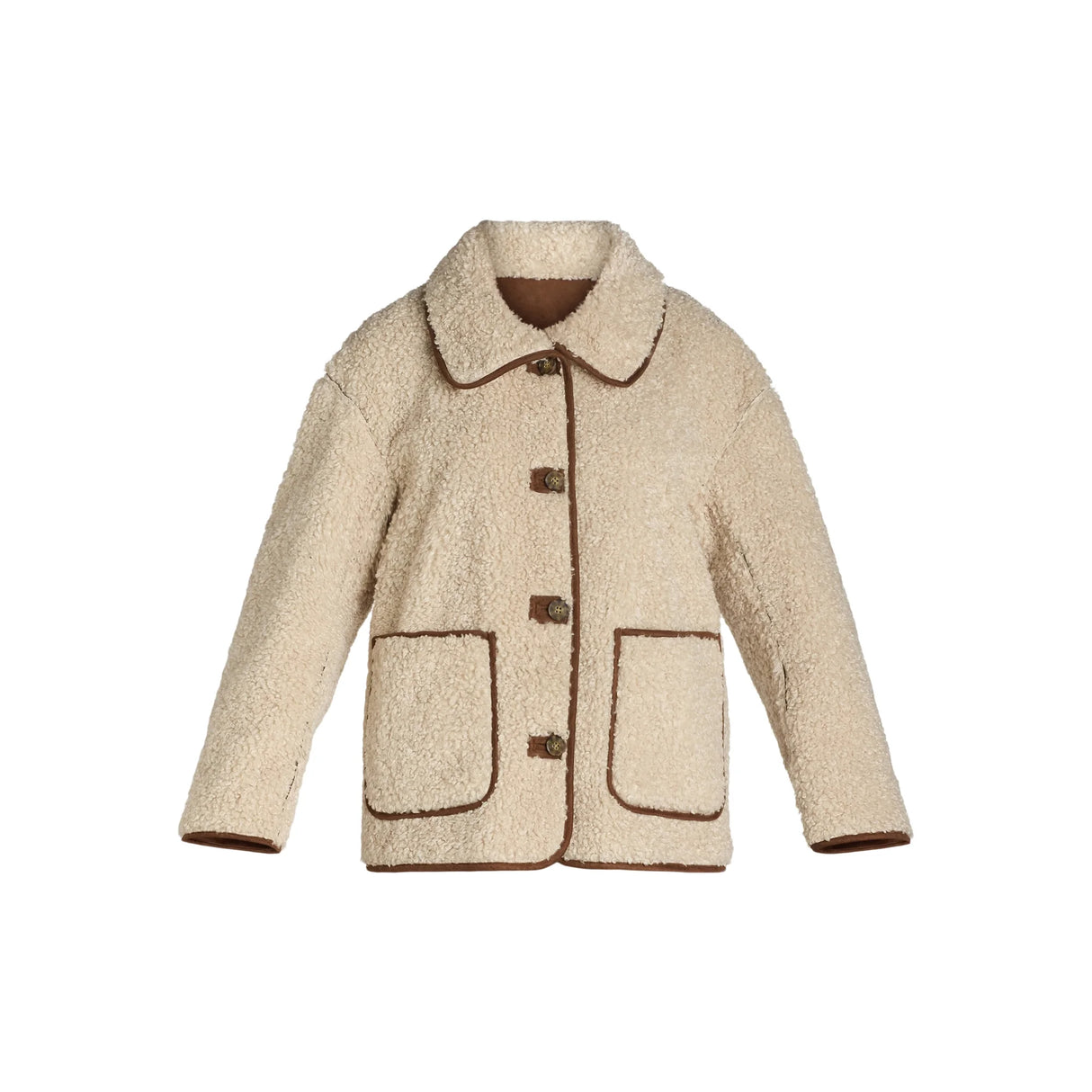 BCBG Paris Women's Reversible Faux Shearling Jacket Size: Large