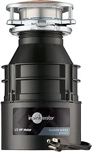 Badger 5, 1/2 HP Continuous Feed Kitchen Garbage Disposal, Standard Series (NEW)