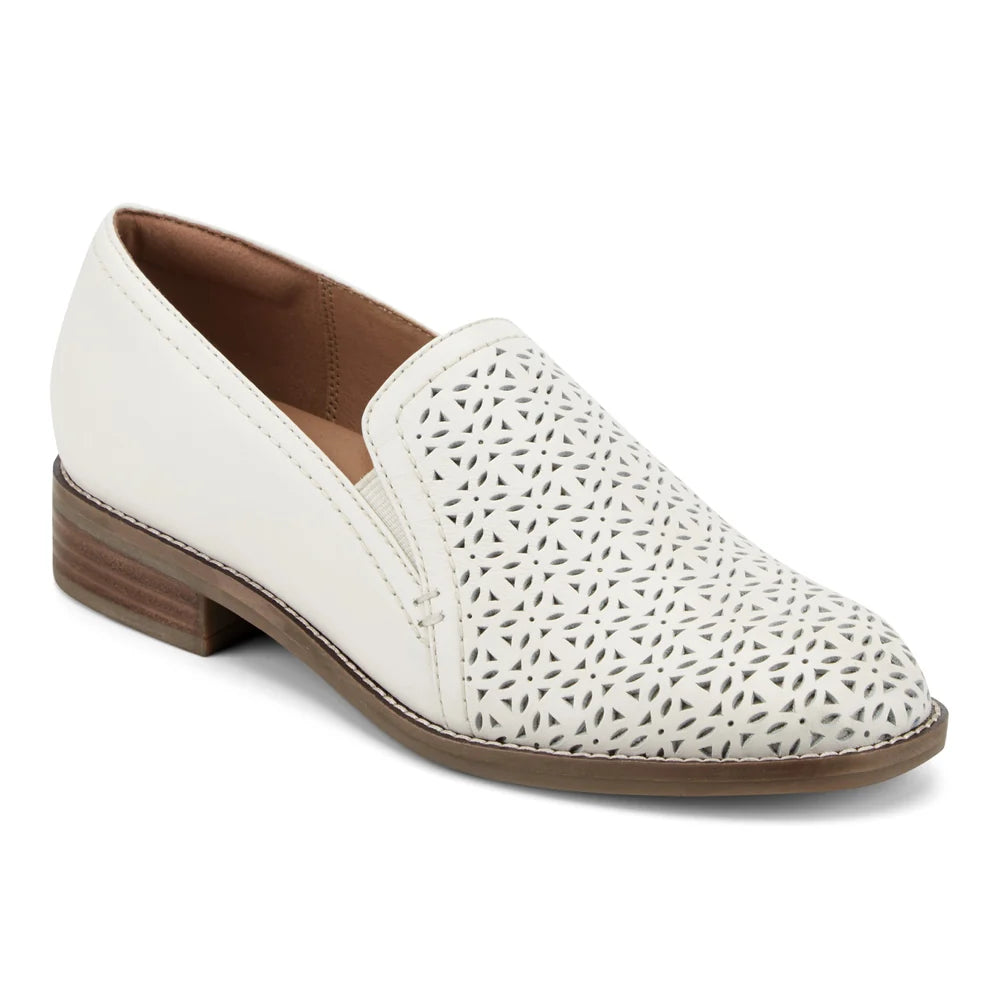 Earth Leather Perforated Loafers-Piper Chic Cream 6.5 M