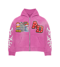 AWOKEN  DREAMS PINK PATCHWORK HOODIE AND SWEATS XS