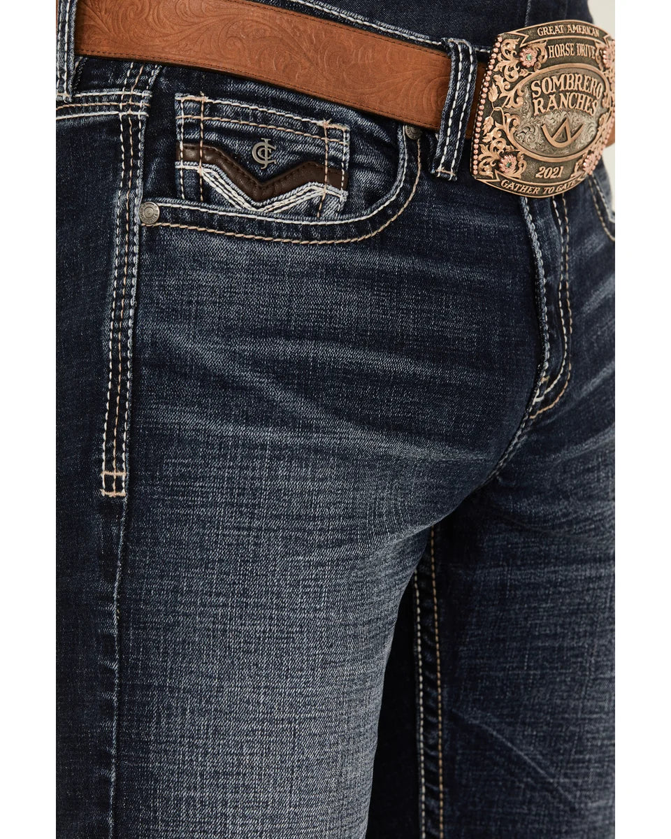 Cody James Men's Moonbeam Wash Jackson Slim Straight Stretch Denim Jeans Size 38/32