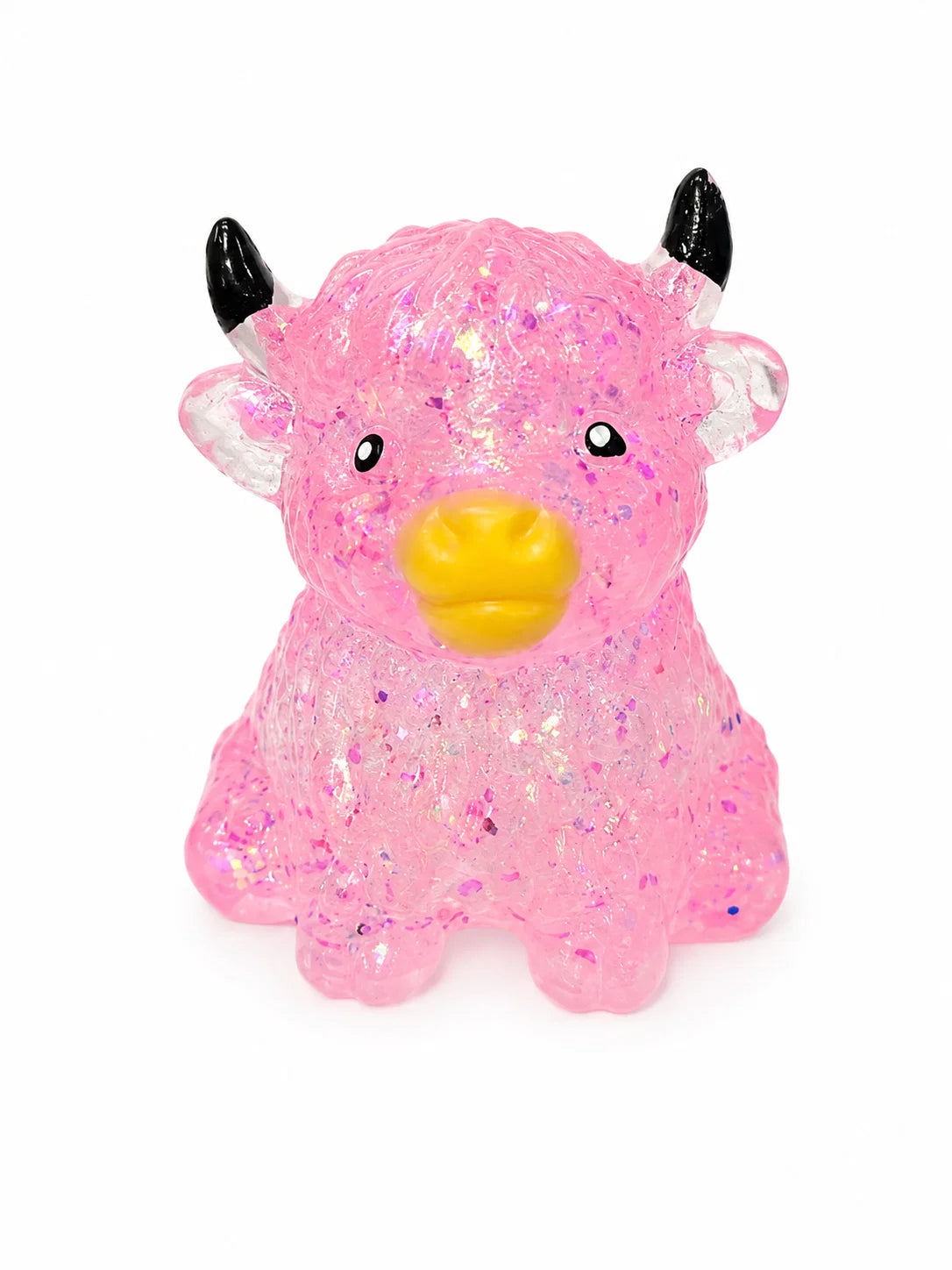 Pinch Glitter Highland Bull Squishy