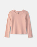 OSH KOSH B'GOSH Toddler Girls' Long-Sleeve Rib Top - Muted Pink - 18M