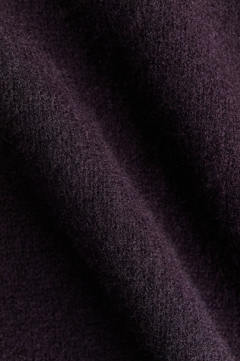 H&M - Women's Round-Neck Knit Sweater - Dark Purple - US Medium