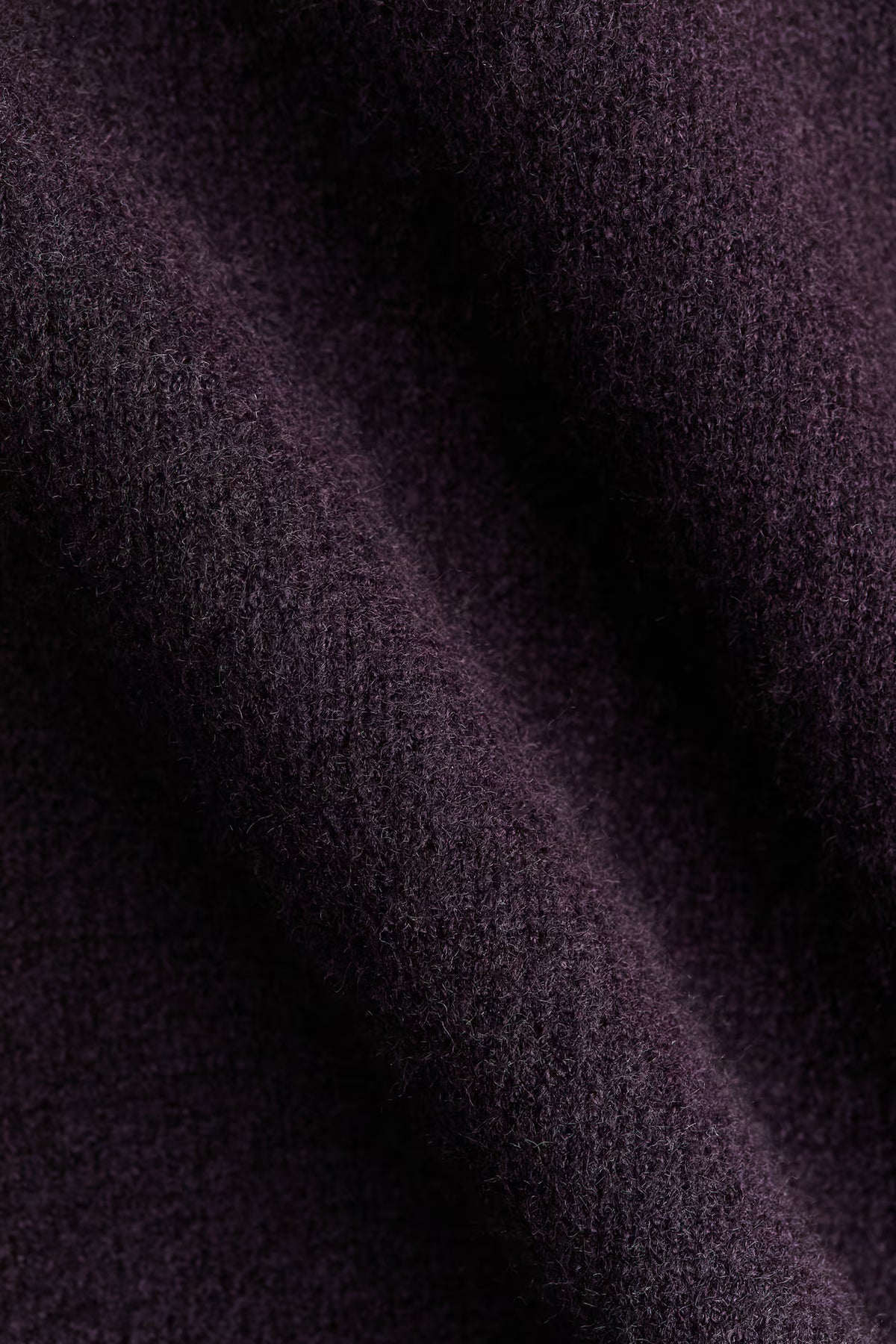 H&M - Women's Round-Neck Knit Sweater - Dark Purple - US Medium