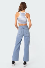 EDIKTED Lori High-Rise Wide Leg Jeans- SIZE- XS