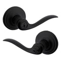 Kwikset Signature Series Tustin Matte black Exterior Keyed Entry Door Handle ft. SmartKey Security