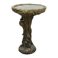Watnature Wood-Look Concrete Bird Bath