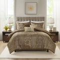 Madison Park Abigail 6-Piece Jacquard Comforter Set with 3 Decor Throw Pillows (FULL/QUEEN SET)