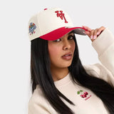 New Era Los Angeles Dodgers MLB Upside Down 9FORTY Snapback Hat - Chrome/Red - OSFA