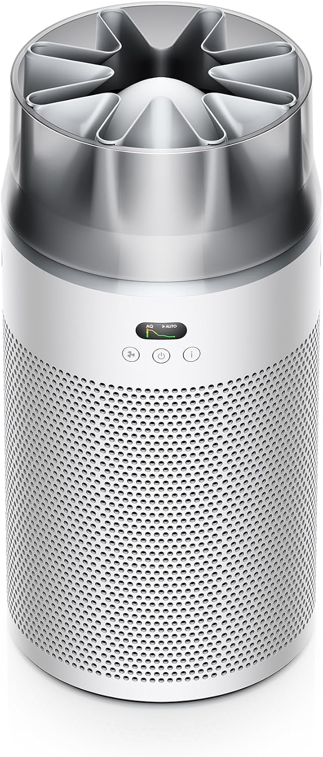 Dyson Hushjet Compact Air Purifier, Powerful, Whisper-quiet (White/Silver)
