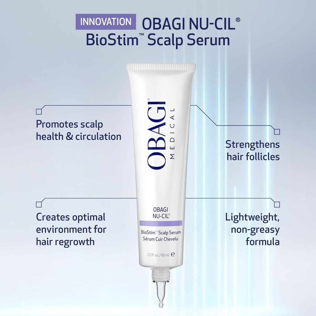 Obagi Nu-Cil BioStim Hair Scalp Serum with Biotin – Clinically Proven to Promote Scalp Health & Deliver Visibly Fuller, Denser Hair – Lightweight, Strengthens Follicles, & Encourages Regrowth – 2 oz