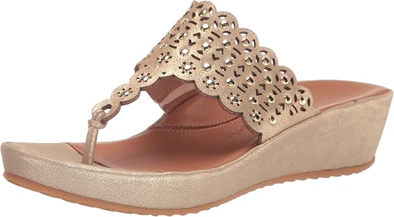 L'Amour Des Pieds Women's Wedge Heels, Gold, (Size: 8M)