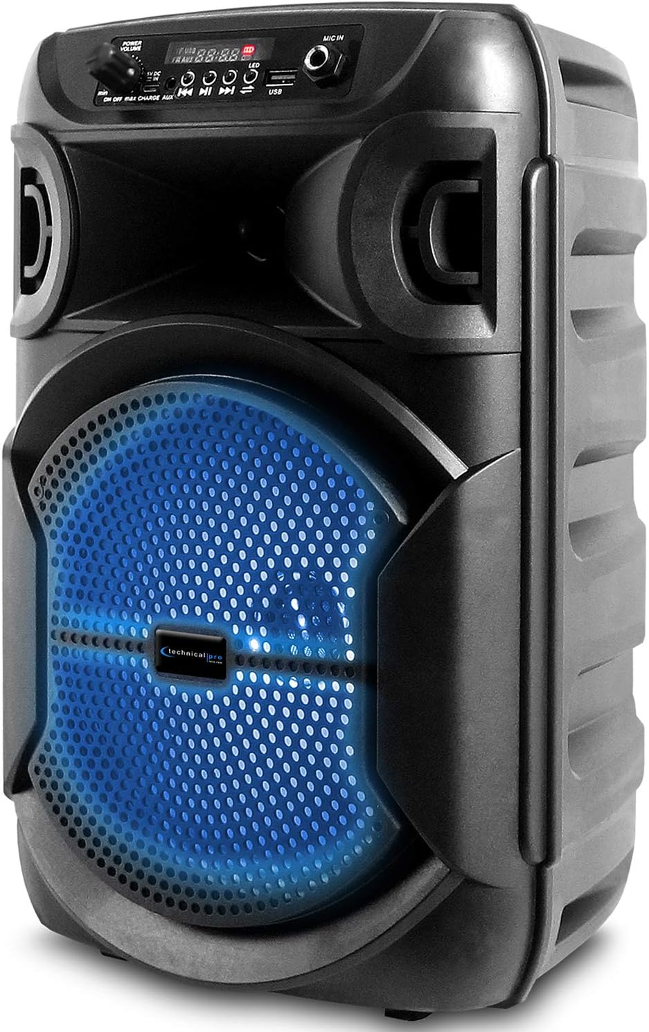 Technical Pro 8 Inch Portable 800 watts Bluetooth Speaker with Woofer & Tweeter
