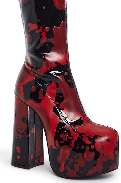 Dolls Kill Scream Queen Go-Go Boots by Trickz N' Treatz - Black - Size 8M