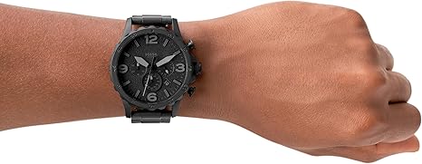 Nate Chronograph Black Stainless-Steel Watch (OPEN BOX)