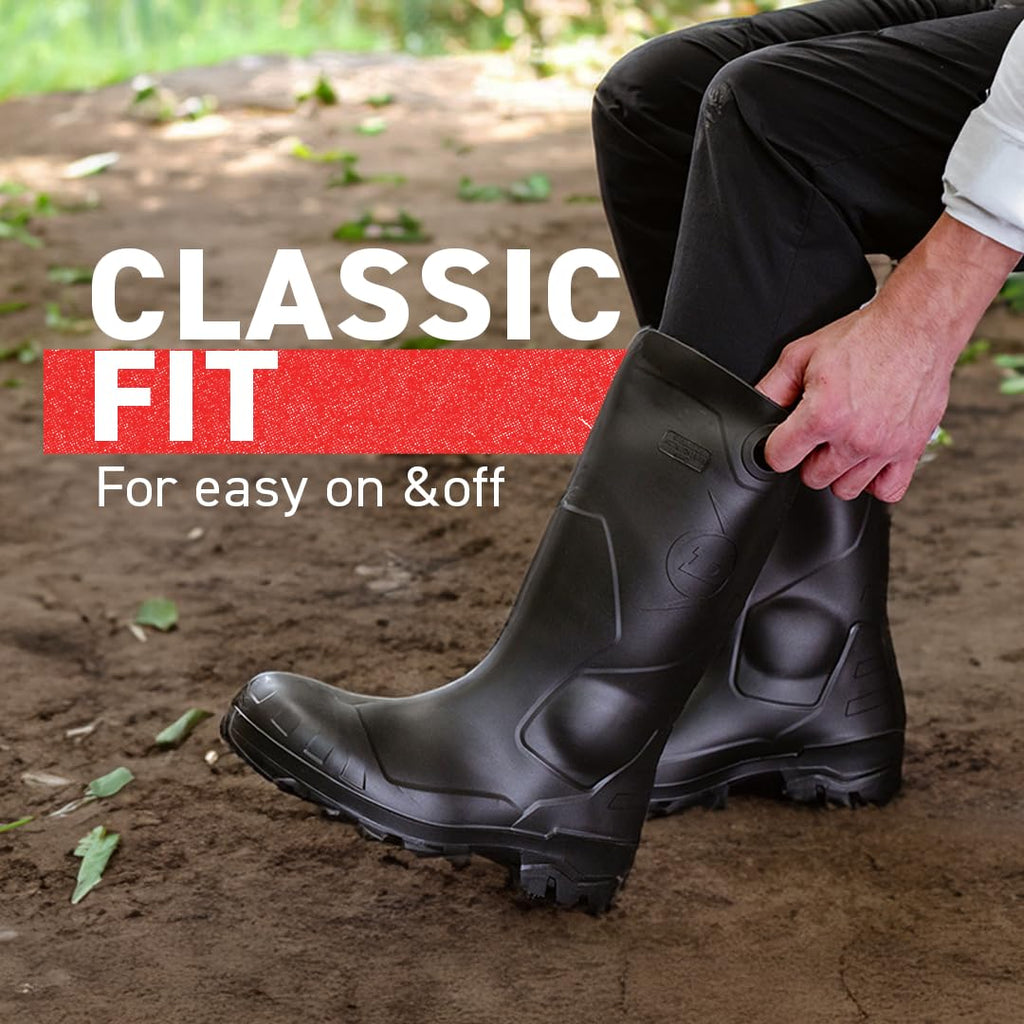 Dunlop Chesapeake 14" Safety ST - Steel Toe Waterproof Work Boots – Black - Size: Men 9M/Women 11W
