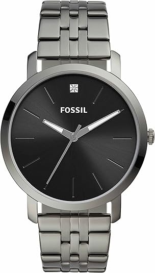 Fossil Lux Luther Three-Hand Smoke Stainless Steel Watch