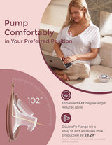Momcozy V1 Pro Wearable Breast Pump, Hospital-Grade Pocket Primary Pump, Hands-Free Portable Pump with Lightweight Visible Cups for Real Milk Removal