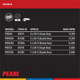 PEARL ABRASIVE CO. Pro-V 4" Double Row - Concrete/Masonry