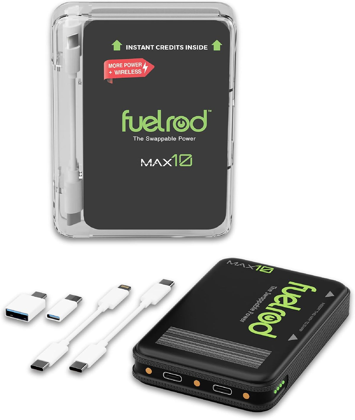 FuelRod MAX10 Swappable Magsafe Fast Power Charger | 10,000mAh USB-C Battery