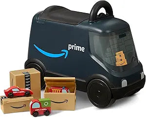 Amazon Delivery Van Ride On Toy for Kids, Blue Toddler Ride on Toy for Ages 2+(New Open Box)