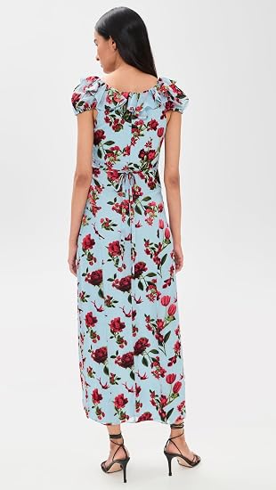 alice + olivia Tara Floral Ruffle Maxi Dress, Size 14