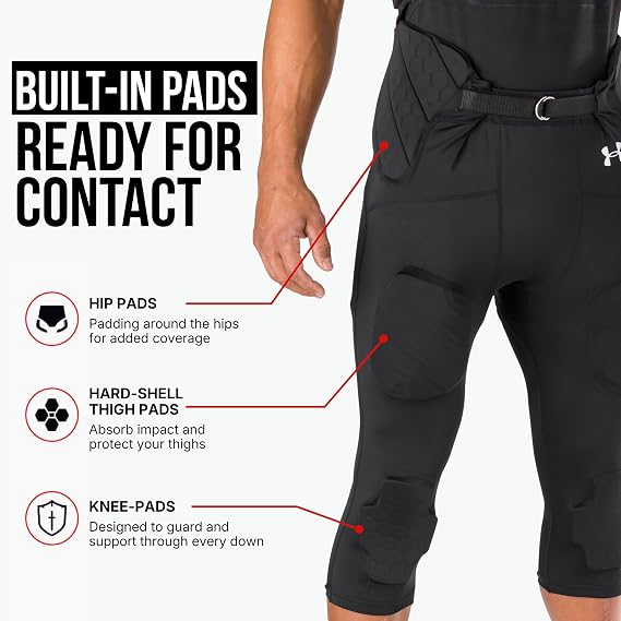 UNDER ARMOUR - Youth Game Day Armour Integrated Football Pant - YXL - Black