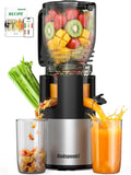 Juicer Machines with 5.8" Large Feed Chute, Slow Masticating Cold Press Juicer