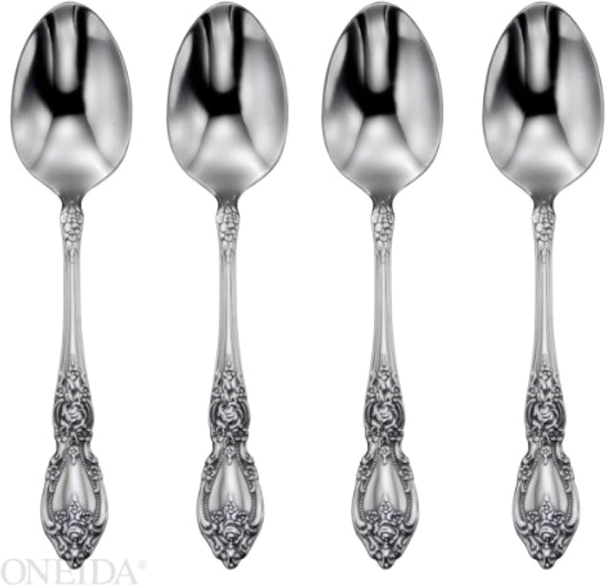Oneida Wordsworth Everyday Flatware Dinner Spoons Set of 4