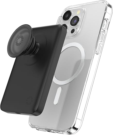 PopSockets 5000mAh Anker MagGo Magnetic Battery Charger with Grip for MagSafe - Black