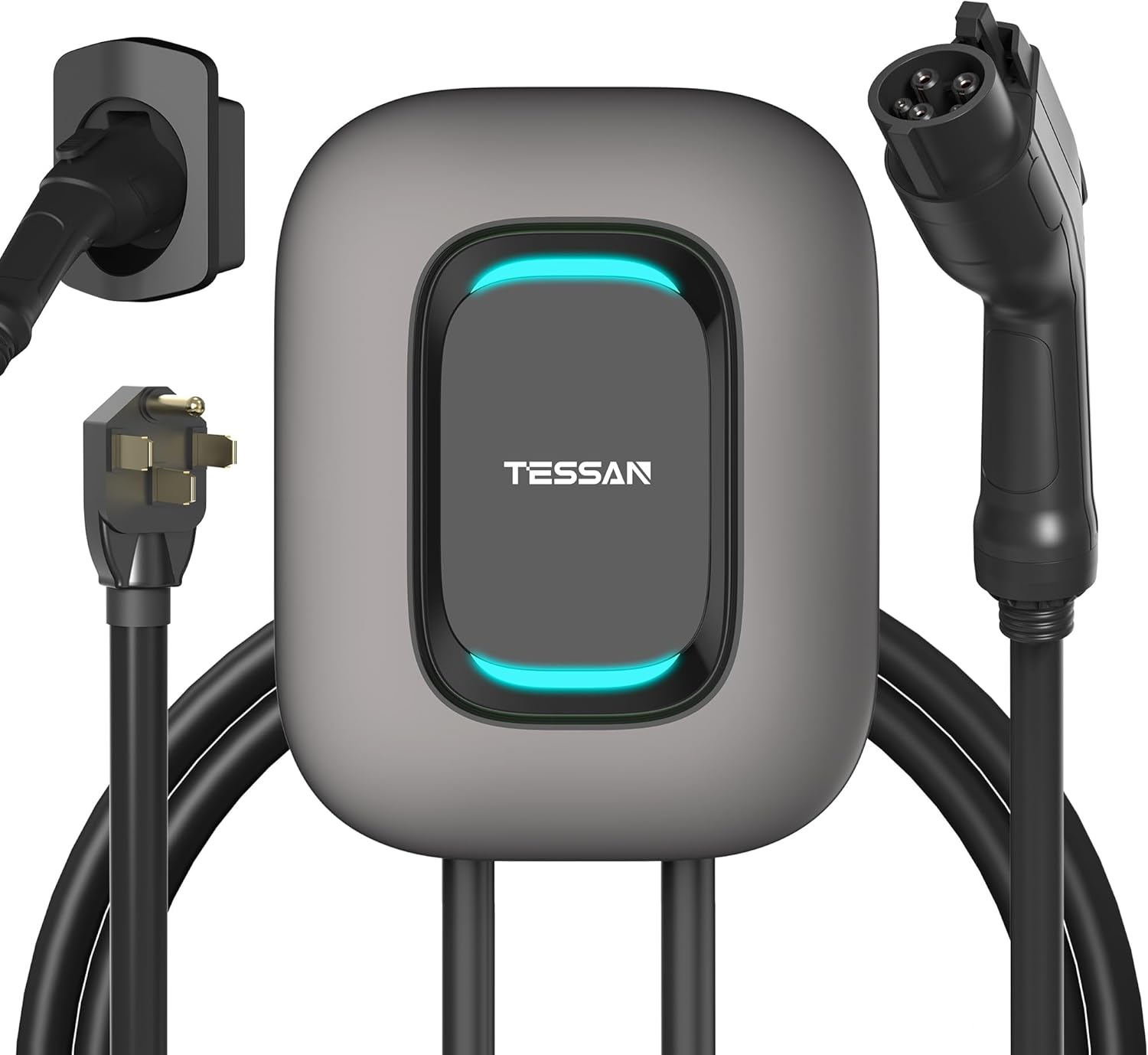 EV Charger Level 2, TESSAN 40A/240V Electric Vehicle Fast Charging Station
