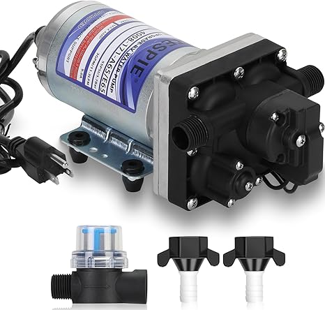 4008-171-A65/E65 Water Pump, 115V 3.0GPM with Strainer, Portable Electric Utility Water Pump 55PSI/3.7Bar, 3GPM/11.3LPM,Water Pump for RV Marine Boat (NEW)