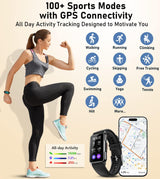 P900 Smart Watch Health Fitness Tracker with 24/7 Heart Rate, Blood Oxygen Blood Pressure Sleep Monitor, 115 Sports Modes, Step Calorie Counter Pedometer IP68 Waterproof 2870(New Open Box)