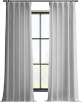 HPD Half Price Drapes Italian Faux Linen Curtains 96 Inches Long Room Darkening Curtains for Bedroom and Living Room 50 X 96, (1 Panel), Dove White