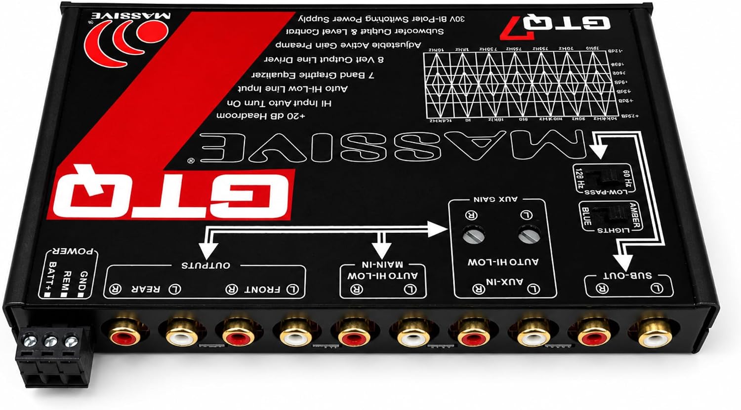 Massive Audio GTQ7 | 7-Band Car Audio Graphic Equalizer – Keevado