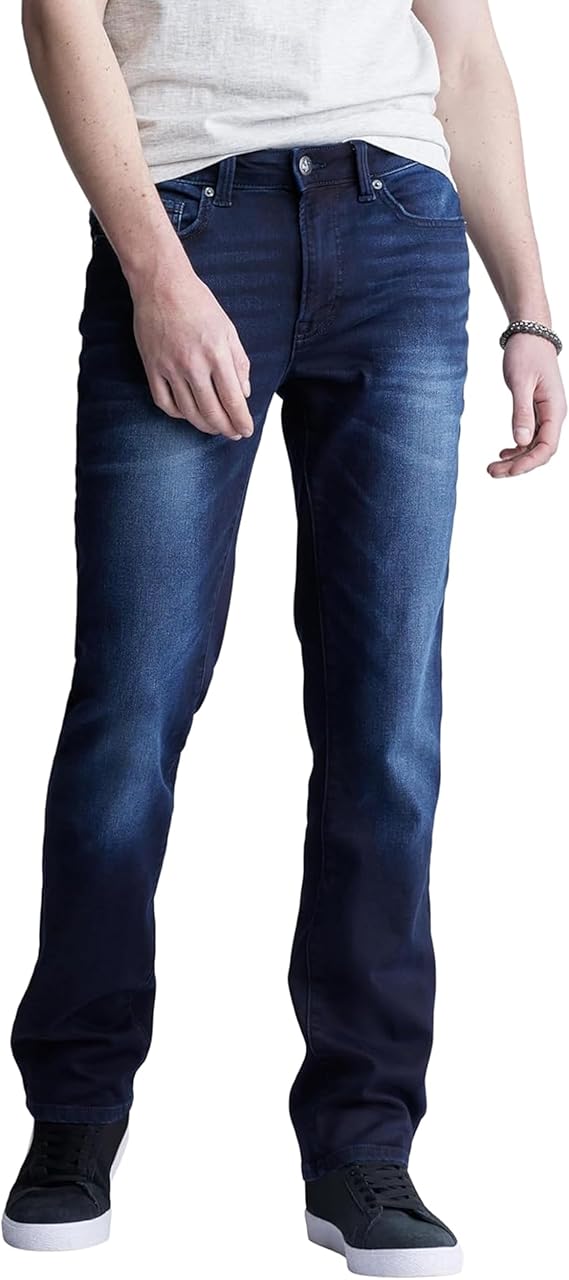 Buffalo Straight Six, Dark and Sanded Jeans, 30/32