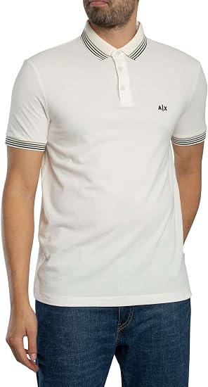 Armani Exchange Men's Short Sleeve Pique Slim Polo Shirt (Size: X-Large)