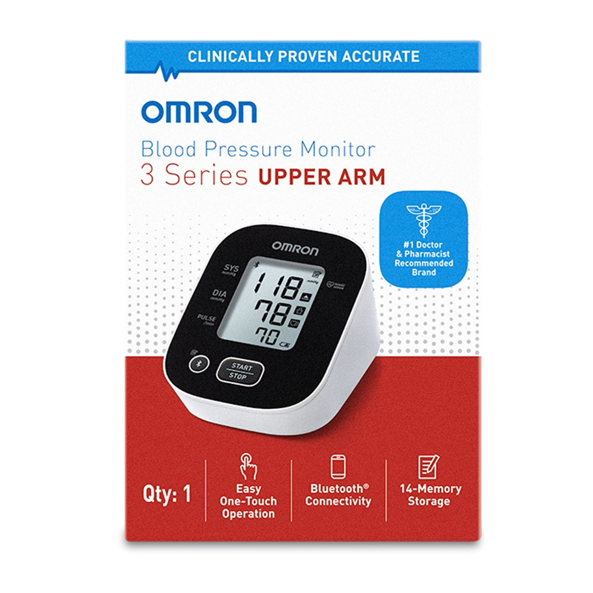OMRON Healthcare - 3 Series® Upper Arm Blood Pressure Monitor - Model BP7150