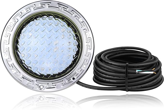 SH101300 100FT 120V LED Pool Light (White), 10 Inch Pool Light Bulb for Inground Pool, Underwater Swimming Pool Spa Light Replacement (NEW)