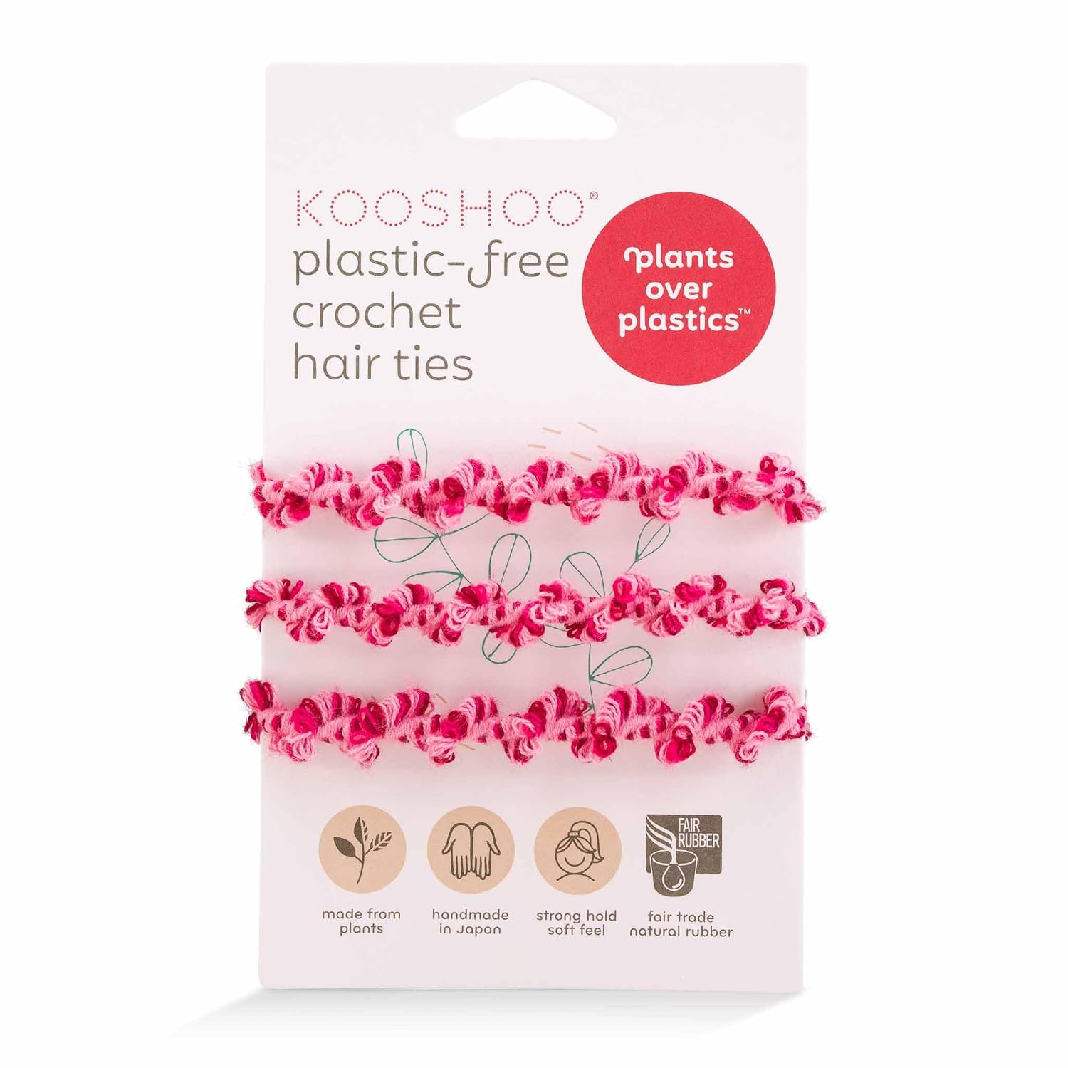 KOOSHOO Crochet Hair Ties - Hot Jam - 3ct