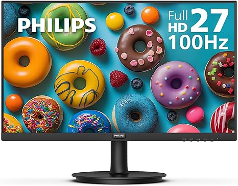 PHILIPS 27 inch Framless Full HD (1920 x 1080) 100Hz Monitor, VESA, HDMI x 1, VGA Port x1, Eye Care, 4 Year Advance Replacement Warranty, 271V8LB(New Open Box)